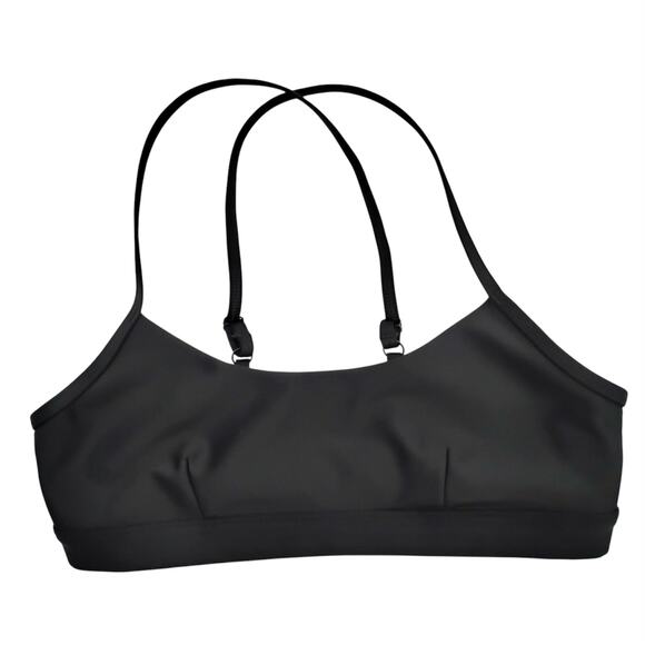 Alo Yoga Airlift Intrigue Sports Bra Size Small Black Charcoal Gray W9557R - Picture 1 of 4